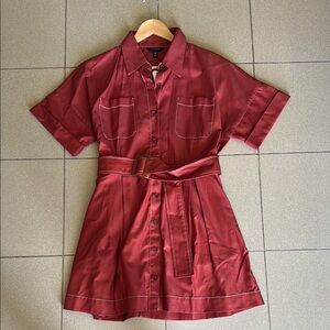 Banana Republic Red Polo Collar Mini Dress